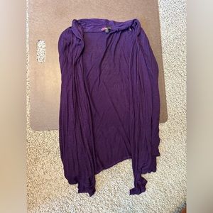 Purple cardigan